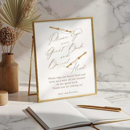 Teken onze gastenboek & vat hoofd Waterverf Pen Poster