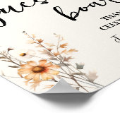Teken onze gastenbord bruiloft herfst Wildflowers Poster (Hoek)
