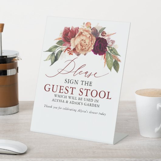 Teken onze gastenkruk / boek / boom - Herfst Reclamebord Met Voetstuk (Insitu)