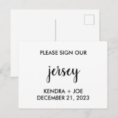 Teken onze Jersey, gastenboek ideeën Briefkaart (Voorkant / Achterkant)