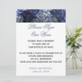 Teken Onze Wijn Hortensia Bord Kaart (Staand voorkant)