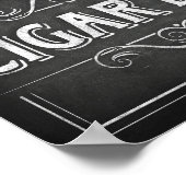 Teken op CIGAR-BAR met chalk-stijl afdrukken Poster (Hoek)