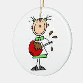 Teken op figuur Baker Mixer Batter Keramisch Ornament (Links)