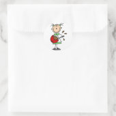 Teken op figuur Baker Mixer Batter Ronde Sticker (Tas)