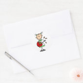 Teken op figuur Baker Mixer Batter Ronde Sticker (Envelop)