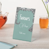 Teken op het tafelblad reclamebord met voetstuk (Insitu)