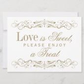 Teken 'Oude Goud Krulwerk Liefde is Zoet' (Voorkant)