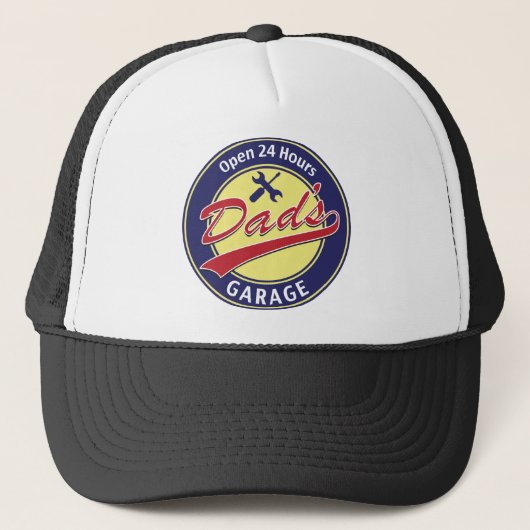 Teken "Papa's Garage" met bewerkbare tekst Trucker Pet (Voorkant)