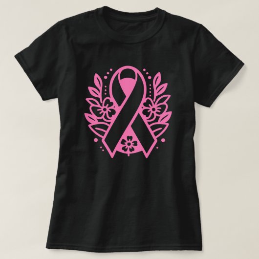 Teken Pinklint Borstkanker Bewustzijn T-shirt (Design voorkant)