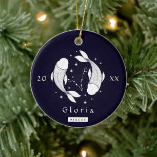 Teken Pisces Fish Constellation Horoscope Naam Jaa Keramisch Ornament