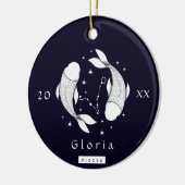 Teken Pisces Fish Constellation Horoscope Naam Jaa Keramisch Ornament (Links)