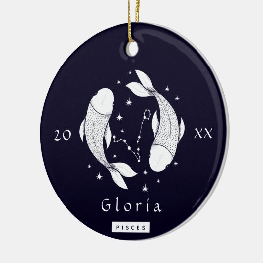Teken Pisces Fish Constellation Horoscope Naam Jaa Keramisch Ornament (Links)