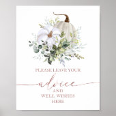 Teken Pumpkin Fall Bruidsmeisjes Borrel Advies Wen Poster (Voorkant)