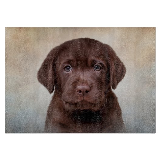Teken puppy Labrador Snijplank (Voorkant)