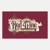  teken Rode Wijndag Rechthoekige Sticker (Voorkant)