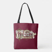 teken Rode Wijndag Tote Bag (Achterkant)