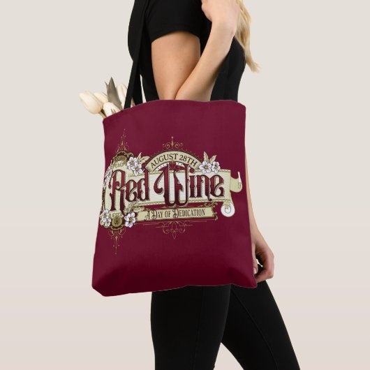 teken Rode Wijndag Tote Bag (Dichtbij)