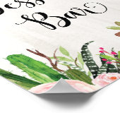 Teken Roze Floral Fiesta Showbord Poster (Hoek)