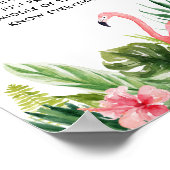 Teken 's nachts van Tropisch Baby shower Poster (Hoek)