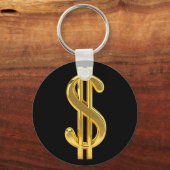 Teken Sleutelhanger voor zwarte en gouden dollar (Voorkant)