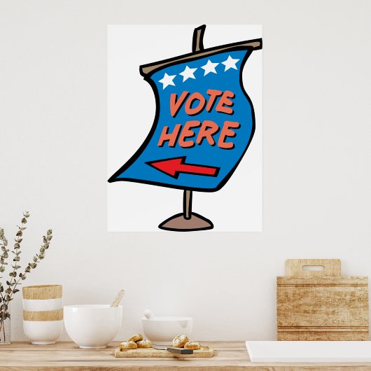 Teken stemmen poster (Keuken)