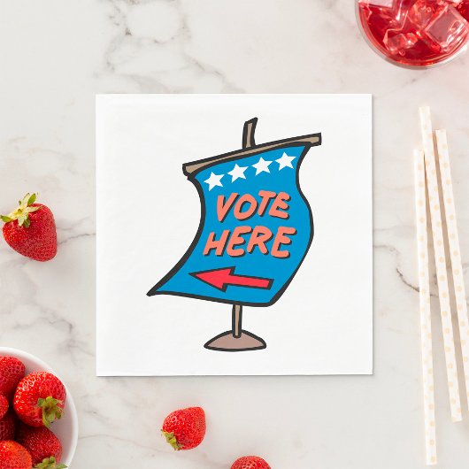 Teken stemmen servet