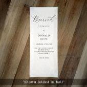 Teken Stoel Bruiloft Stof Voorbehouden Korte Tafelloper