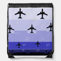 Teken string rugzak in blauw