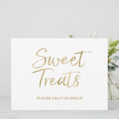 Teken "Sweet Trees" | Stylish Gold Lettered Kaart (Staand voorkant)