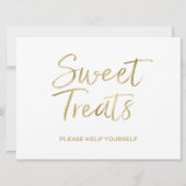 Teken "Sweet Trees" | Stylish Gold Lettered Kaart (Voorkant)
