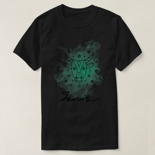 Teken Taurus Horoscope T-shirt (Design voorkant)