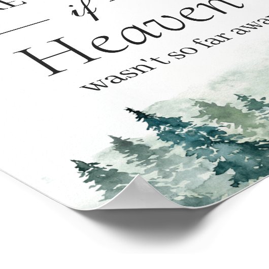 Teken ter herinnering aan de trouwerij dennebomen  poster (Hoek)