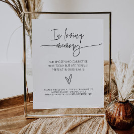 Teken ter liefdevolle herinnering Trouwherdenkings Poster