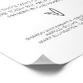 Teken 'Ter nagedachtenis aan' Bruiloft Gedenkteken Poster (Hoek)