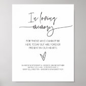 Teken 'Ter nagedachtenis aan' Trouwherdenkingsteke Poster (Voorkant)