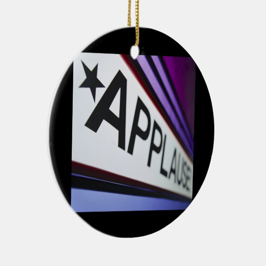 Teken theaterapplaus keramisch ornament (Rechts)