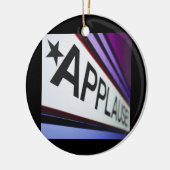 Teken theaterapplaus keramisch ornament (Links)