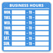 Teken tijdens kantooruren sticker (Voorkant)