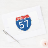 Teken tussen staten 57 - Illinois Rechthoekige Sticker (Envelop)