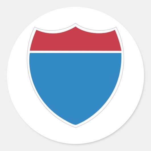 Teken tussen staten ronde sticker (Voorkant)