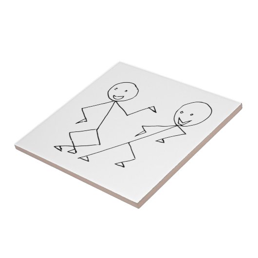 Teken uitbalanceren tegeltje (Zijkant)