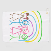 Teken uploaden Zet Kinder illustraties om Golfhanddoek (Horizontaal)