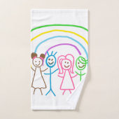 Teken uploaden Zet Kinder illustraties om Handdoek (Handdoek)
