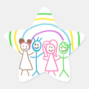 Teken uploaden Zet Kinder illustraties om Ster Sticker