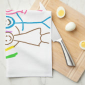 Teken uploaden Zet Kinder illustraties om Theedoek (Quarter Fold)