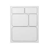 Teken uw eigen lege Sjablonen van het verhaal over Notitieblok (Linkerzijde)