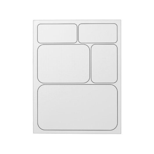 Teken uw eigen lege Sjablonen van het verhaal over Notitieblok (Linkerzijde)