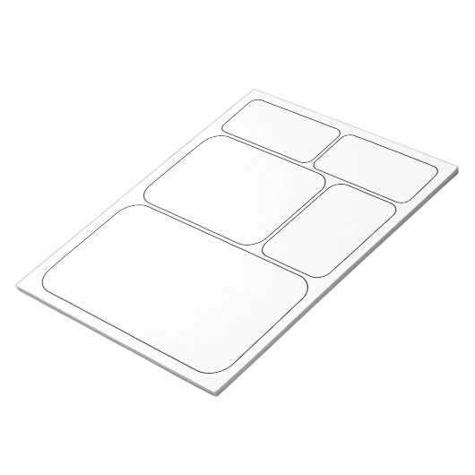 Teken uw eigen lege Sjablonen van het verhaal over Notitieblok (Schuin)