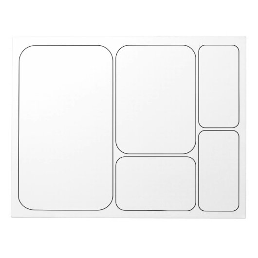 Teken uw eigen lege Sjablonen van het verhaal over Notitieblok (Voorkant)