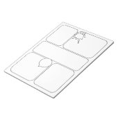 Teken uw eigen lege Sjablonen van het verhaal over Notitieblok (Schuin)